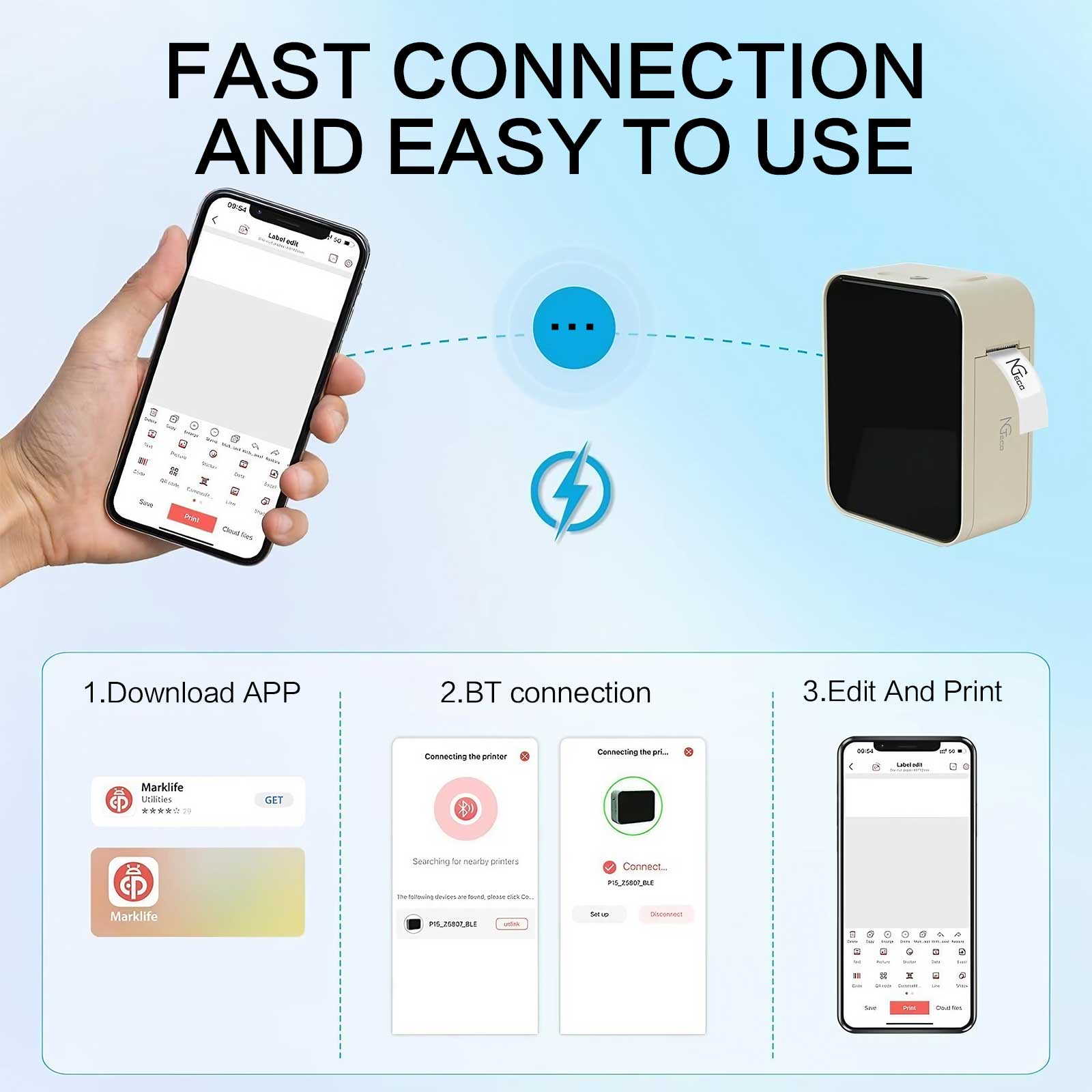 Portable Wireless Thermal Labe - Barcode Printer ulasan dan harga