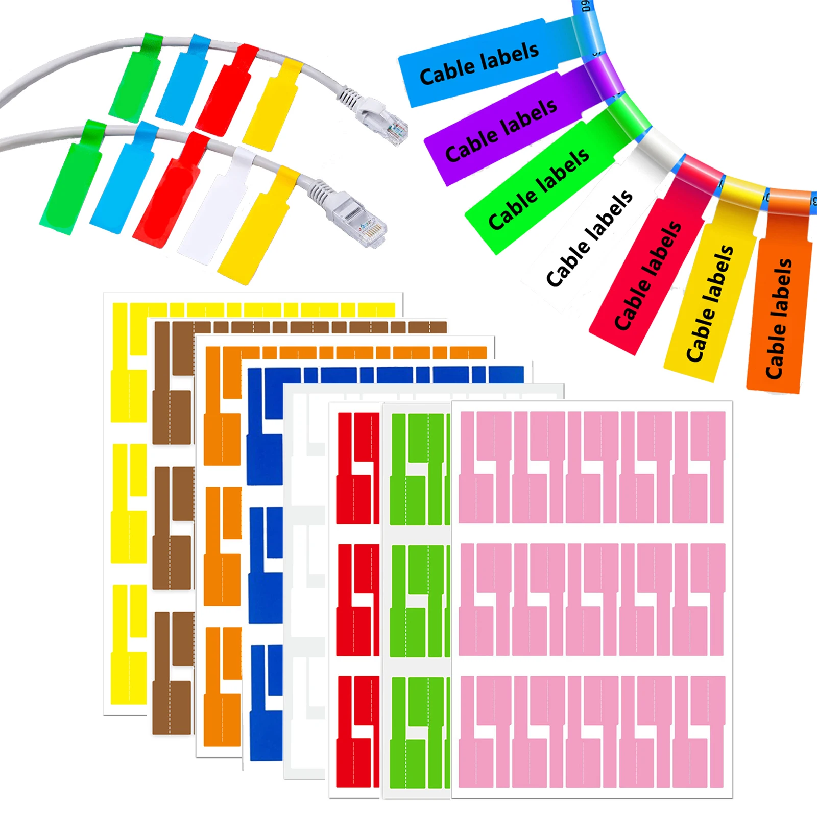 240pcs Self-Adhesive Cable Lab - Label Maker ulasan dan harga